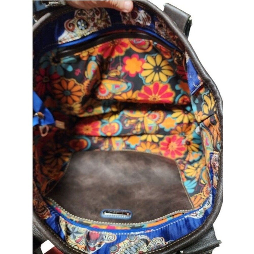 Montana West Sugar Skull Quilted Embellished Tote - Picture 8 of 14